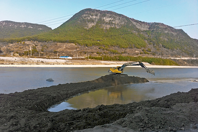 Habitat degradation of river