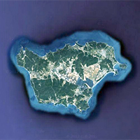 Satellite image Baekryeong Island