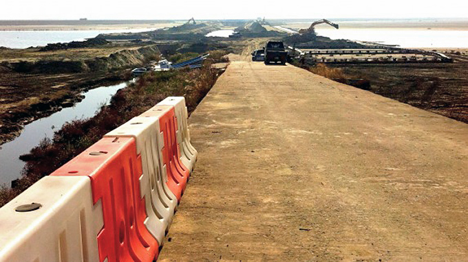 Reclamation taking place at Saemangeum