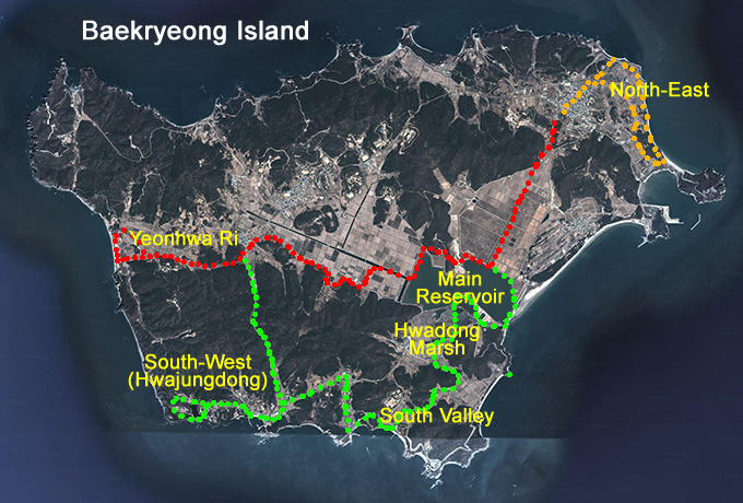Map Baekryeong Island